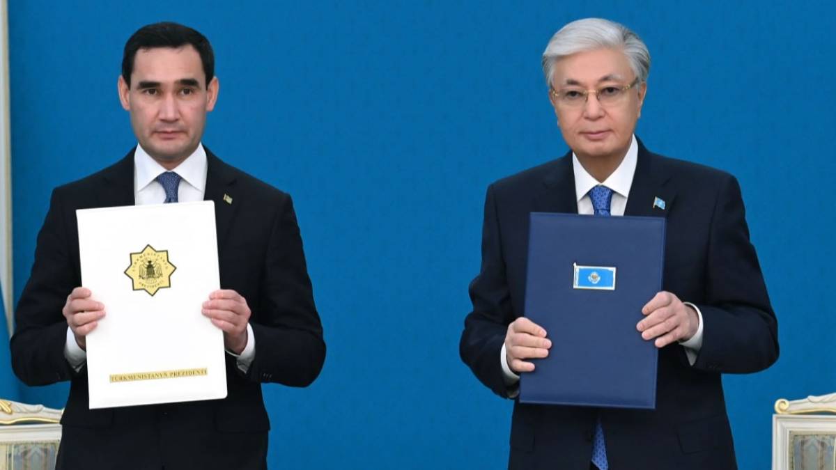 Қазақстан мен Түрікменстан бірлескен мәлімдемеге қол қойды