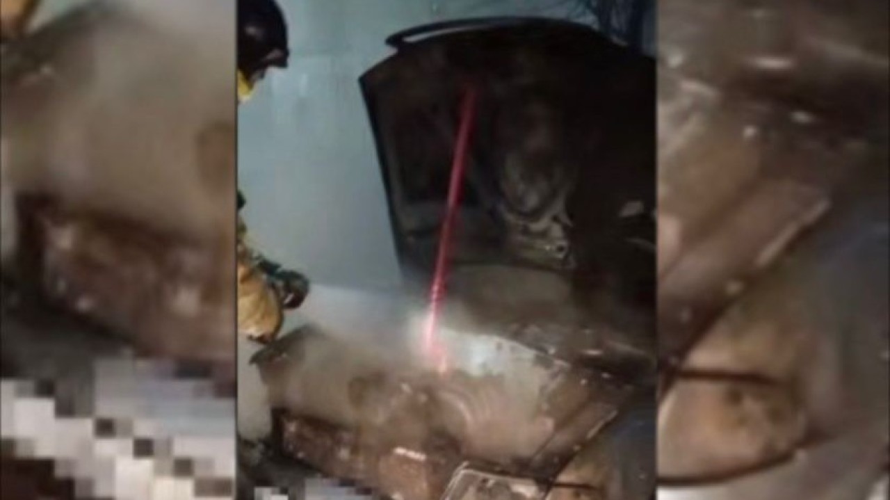 Елордадағы тұрғын үй ауласында өртенген автокөлік жедел түрде сөндірілді