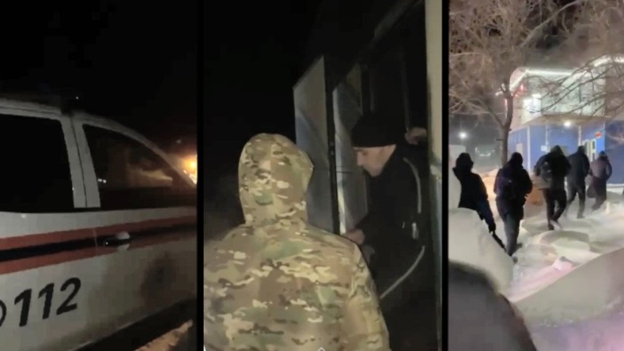 «Мәскеу – Ташкент» бағыты: ақтөбелік құтқарушылар жол үстінде бұзылған автобус жолаушыларын эвакуациялады