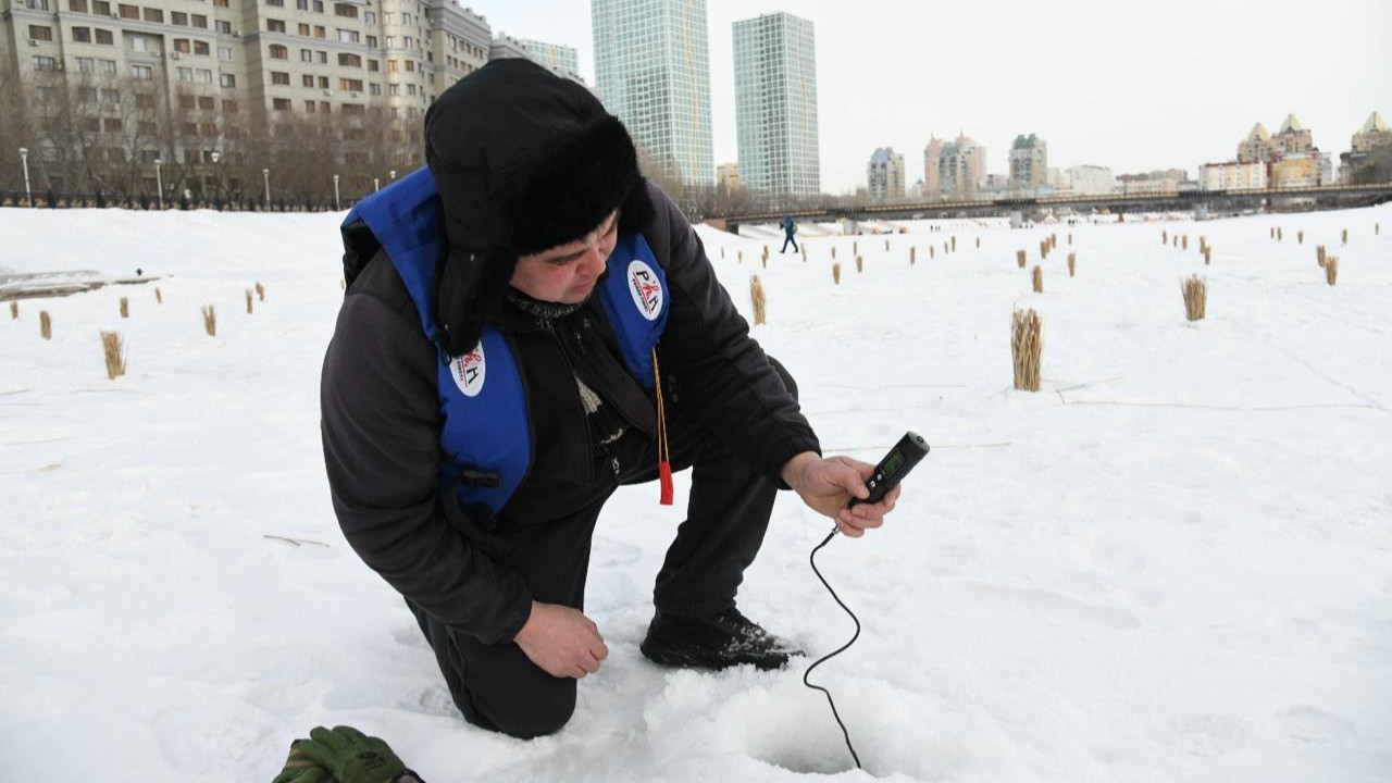 Есіл өзенінде қысқы аэрация жұмыстары жүргізіліп жатыр