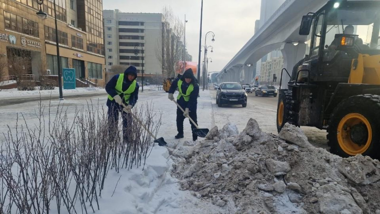 Астанадан қыс басталғалы 3,3 млн текше метрге жуық қар шығарылды