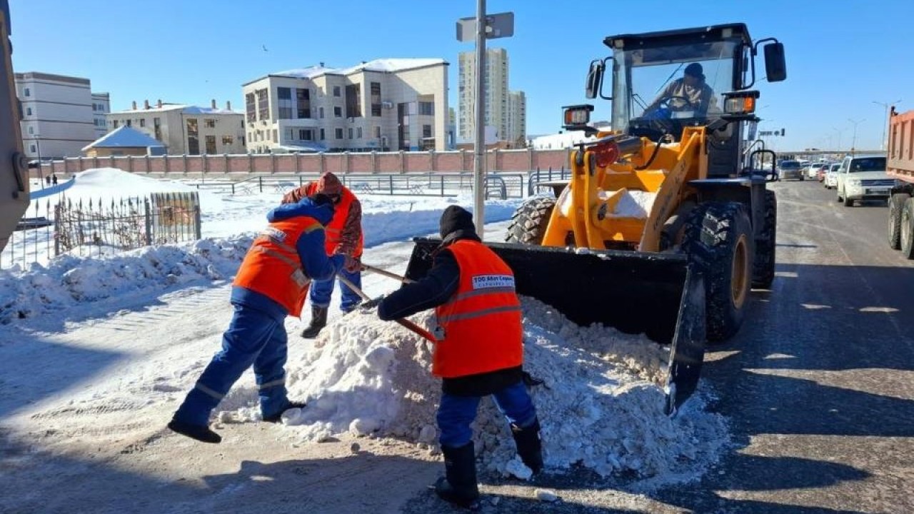 Қыс басталғалы бері Астанадан 4,8 млн текше метр қар шығарылды