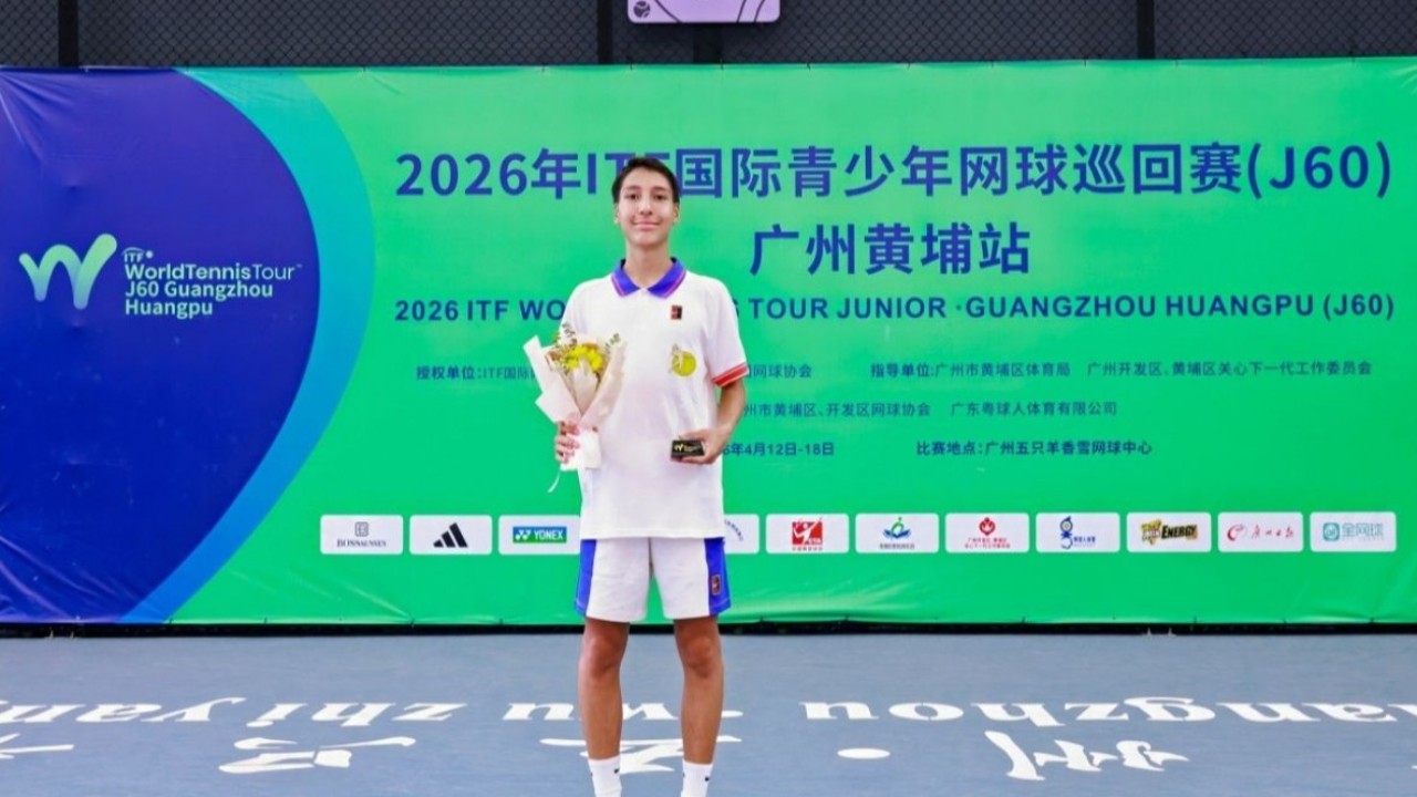 Жас теннисші Аңсар Ниетқалиев Қытайдағы турнирде жеңімпаз атанды