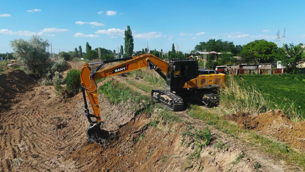 Жамбыл облысында 42 каналды реконструкциялау және бетондау жұмыстары басталды