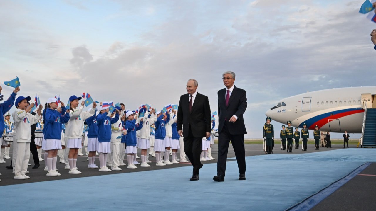 Ресей Президенті Владимир Путин Қазақстанға мемлекеттік сапармен келді