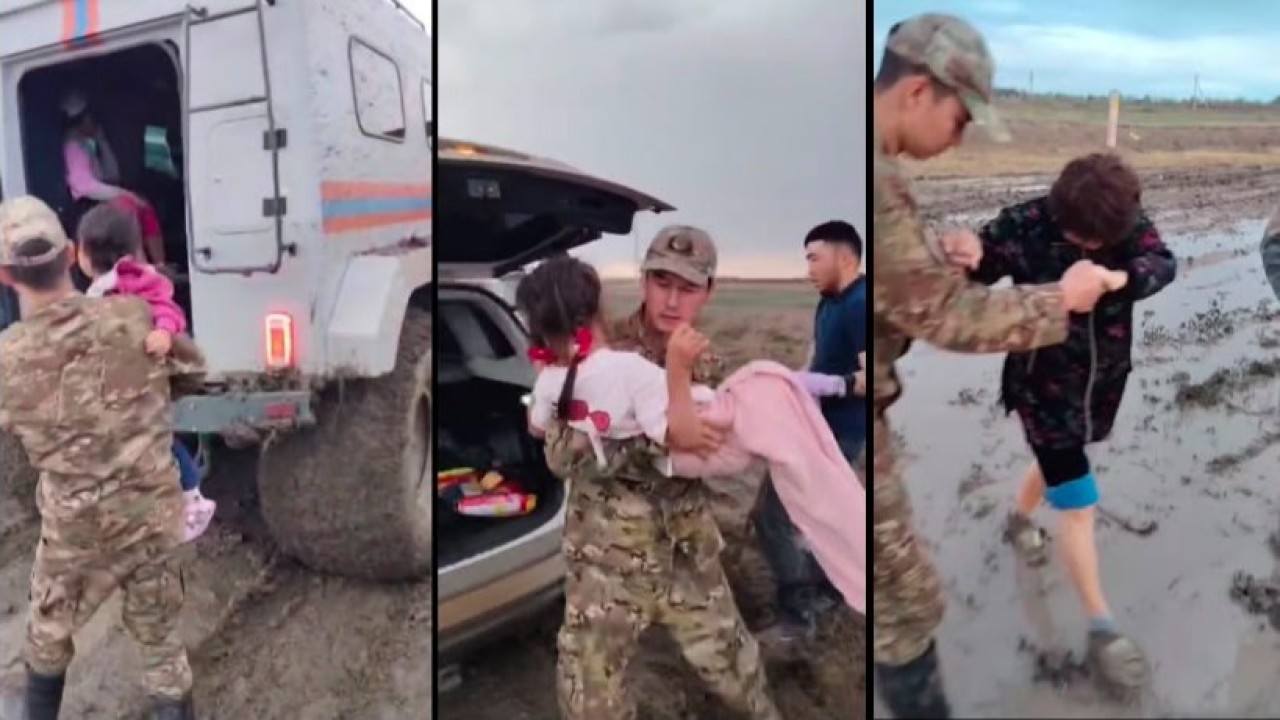Нөсерден кейін жол батпаққа айналды: құтқарушылар Атырау маңында 57 адамды эвакуациялады