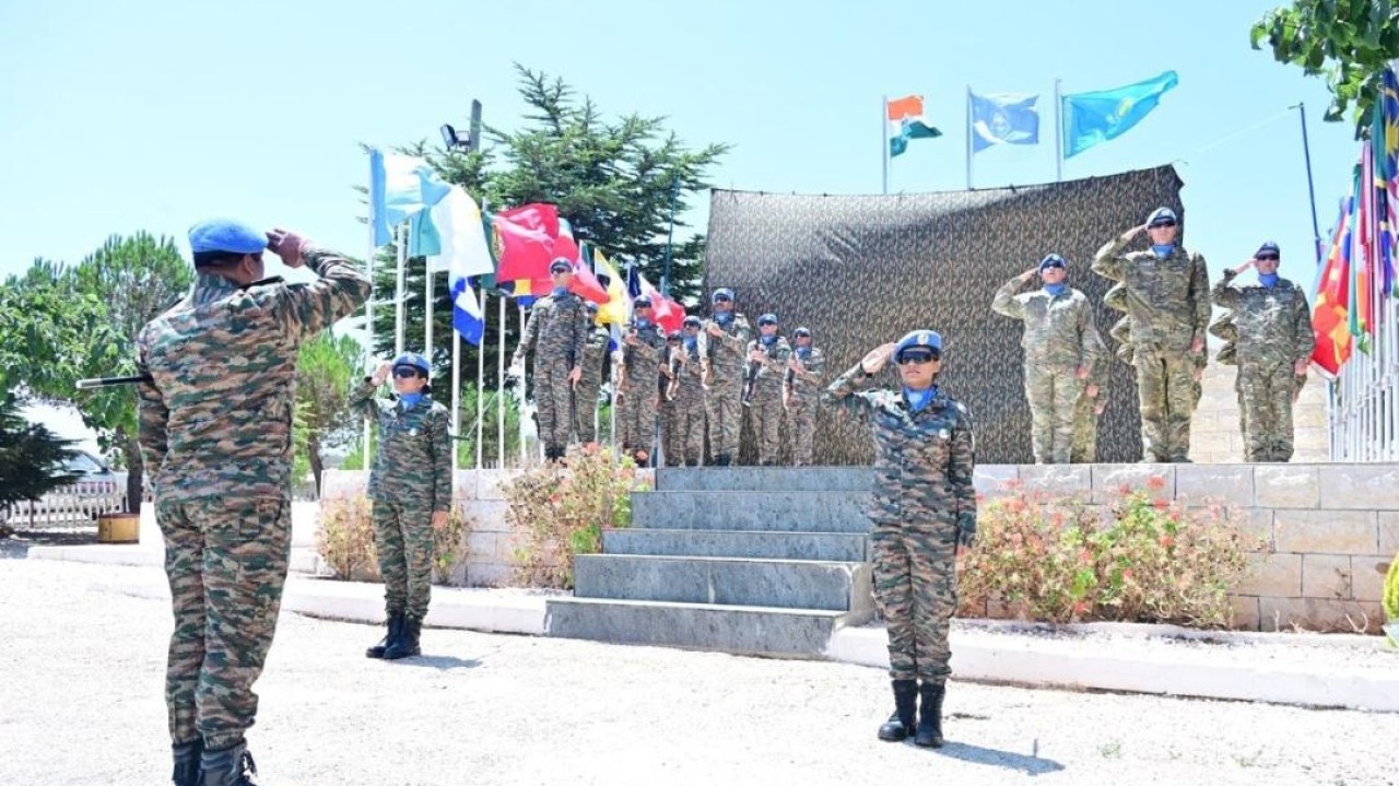 БҰҰ-ның Ливандағы UNIFIL базасында еліміздің көк туы көтерілді