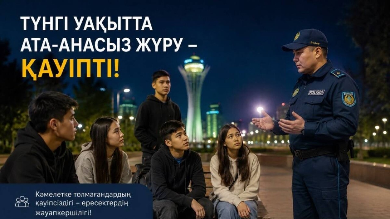 Түнгі рейд: Елорда полициясы 5 мыңнан астам ата-ананы әкімшілік жауапкершілікке тартты