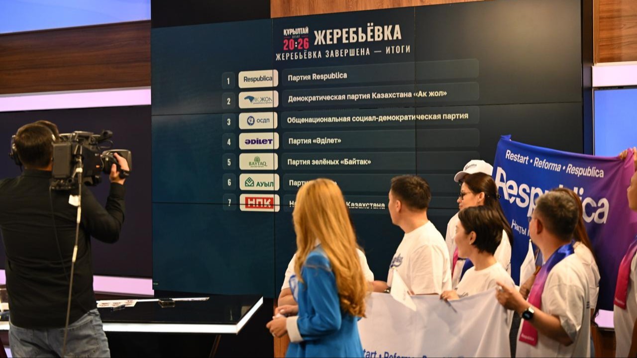 Жетінші арнада сайлауалды теледебаттарға қатысушылардың сөз сөйлеу реті анықталды